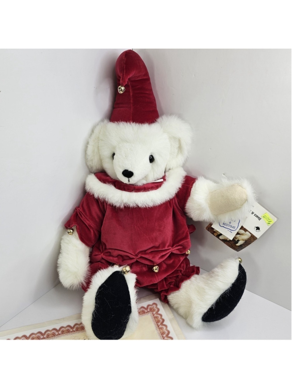 Bears & Bedtime Merry Jesbear Plush Bear Vintage Christmas COA Limited 3/80 Tags